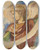 Triptych art skateboard deck of John La Farge Study For Angel In Decoration Of Tower Trinity Churchboston by John La Farge (1835-1910)
