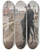 Triptych art skateboard deck of Laurits Andersen Ring Waiting For The Train Level Crossing By Roskilde Highway by Laurits Andersen Ring (1854-1933)