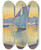 Triptych art skateboard deck of Paul Signac Le Port Au Soleil Couchant Opus 236 Sainttropez by Paul Signac (1863-1935)