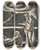Triptych art skateboard deck of Wacaw Wsowicz Three Nudes by Waclaw Wasowicz (1891-1942)