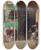 Triptych art skateboard deck of Alberto Pasini Marketplace At The Entrance To A Bazaar Constantinople by Alberto Pasini (1826-1899)