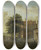 Triptych art skateboard deck of Jan Van Der Heyden A Country Home by Jan van der Heyden (1637-1712)