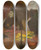 Triptych art skateboard deck of Edgar Degas The Milliners_1 by Edgar Degas (1834-1917)