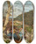 Triptych art skateboard deck of Ferdinand Georg Waldmller Early Spring In The Vienna Woods by Ferdinand Georg Waldmuller (1793-1865)