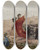 Triptych art skateboard deck of Albert Besnard Crs Labondance Encourageant Le Travail by Albert Besnard (1849-1934)