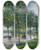 Triptych art skateboard deck of Alfred Sisley Alle Of Chestnut Trees by Alfred Sisley (1840-1899)