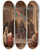Triptych art skateboard deck of Lon Bonnat Jeune Femme Faisant La Charit Lentre De La Chapelle De Lhpital San Sebastian Cordoue by Leon Bonnat (1833-1922)