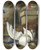Triptych art skateboard deck of Jan Weenix A Dog With A Dead Goose And Peacock A Study Of Game And Fruit by Jan Weenix (1641-1719)
