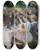 Triptych art skateboard deck of Peder Severin Kryer Hip Hip Hurrah Artists Party Skagen_1 by Peder Severin Kroyer (1851-1909)