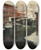 Triptych art skateboard deck of Frits Thaulow Mill Scene by Frits Thaulow (1847-1906)