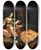 Triptych art skateboard deck of Thomas Buchanan Read Interior Scene With Sultan And Concubine by Thomas Buchanan Read (1822-1872)