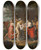 Triptych art skateboard deck of Carl Marcus Tuscher Mercury Confiding The Child Bacchus To The Nymphs On Nysa by Carl Marcus Tuscher (1705-1751)