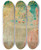 Triptych art skateboard deck of Louis Icart Fin De Djeuner by Louis Icart (1888-1950)