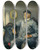 Triptych art skateboard deck of George Wesley Bellows Mr And Mrs Phillip Wase by George Wesley Bellows (1882-1925)