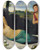 Triptych art skateboard deck of Alphonse Legros Cupid And Psyche by Alphonse Legros (1837-1911)