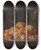Triptych art skateboard deck of Jakob Bogdny Still Life Of Strawberries Cherries And Peaches On A Silver Dish by Jakob Bogdany (1660-1724)