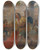 Triptych art skateboard deck of Antoni Viladomat A Simple Man Lays His Cloak At The Feet Of Saint Francis As A Child by Antoni Viladomat (1678-1755)