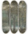 Triptych art skateboard deck of Conrad Gessner Sunlight Filtering Through Trees Along The River Sihl by Conrad Gessner (1764-1826)