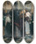 Triptych art skateboard deck of Joaqun Sorolla Kissing The Relic by Joaquin Sorolla (1863-1923)