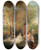 Triptych art skateboard deck of Jeanantoine Watteau The Feast Of Love by Jean-Antoine Watteau (1684-1721)