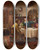 Triptych art skateboard deck of Fritz Wagner Gentlemens Conversation by Fritz Wagner (1896-1939)