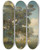 Triptych art skateboard deck of Louis Loeb Summer by Louis Loeb (1866-1909)