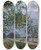 Triptych art skateboard deck of Alfred Sisley The Road From Versailles To Louveciennes by Alfred Sisley (1840-1899)