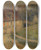 Triptych art skateboard deck of Henri Le Sidaner Vieilles Maisons by Henri Le Sidaner (1862-1939)