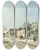Triptych art skateboard deck of Johan Barthold Jongkind Rue Ntredame Paris_2 by Johan Barthold Jongkind (1819-1891)