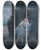 Triptych art skateboard deck of Jeanlouis Forain Backstagesymphony In Blue by Jean Louis Forain (1852-1931)