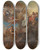 Triptych art skateboard deck of Louis Chron Hercules And Hebe by Louis Cheron (1660-1713)