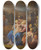 Triptych art skateboard deck of Francesco Solimena The Rest On The Flight Into Eygpt by Francesco Solimena (1657-1747)
