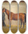 Triptych art skateboard deck of Fritz Thomsen Bacarolle by Fritz Thomsen (1819-1891)