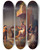 Triptych art skateboard deck of Jose Maria Obregon The Discovery Of Pulque by Jose Maria Obregon (1832-1902)