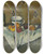 Triptych art skateboard deck of Paul Czanne Still Life With Jar Cup And Apples by Paul Cezanne (1839-1906)