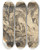 Triptych art skateboard deck of Edvard Weie Udkast Til Poseidonbilledet by Edvard Weie (1879-1943)