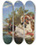Triptych art skateboard deck of William Etty Phaedria And Cymochles by William Etty (1787-1849)