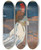 Triptych art skateboard deck of Joaqun Sorolla Recogiendo La Vela Playa De Valencia Gathering The Sail Valencia Beach by Joaquin Sorolla (1863-1923)