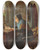 Triptych art skateboard deck of Gustav Vermehren Karen Marie Lser I Sin Bibel by Gustav Vermehren (1863-1931)