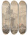 Triptych art skateboard deck of Hubert Robert Equestrian Statue Of Marcus Aurelius by Hubert Robert (1733-1808)