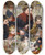 Triptych art skateboard deck of Henrijulesjean Geoffroy La Joie Des Petits by Henri-Jules-Jean Geoffroy (1853-1924)