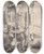Triptych art skateboard deck of Rembrandt Van Rijn Peter And John Healing The Cripple At The Gate Of The Temple by Rembrandt Van Rijn (1606-1669)
