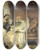 Triptych art skateboard deck of David Bles The Conversation by David Bles (1821-1899)