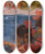 Triptych art skateboard deck of Eliseu Visconti Vista Do Mar by Eliseu Visconti (1866-1944)