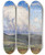 Triptych art skateboard deck of Nils Kreuger Sunlit Clouds by Nils Kreuger (1858-1930)