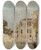 Triptych art skateboard deck of Aryarnold Scheffer Vue De Venise by Ary-Arnold Scheffer (1839-1873)