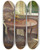 Triptych art skateboard deck of Edvard Weie Interir Med Lsende Kvinde by Edvard Weie (1879-1943)