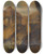 Triptych art skateboard deck of George Chinnery Figures Washing In A River With Thatched Huts Behind Bengal India by George Chinnery (1774-1852)