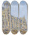 Triptych art skateboard deck of Germain Davidnillet Cathdrale De Reims Ct Sud by Germain David-Nillet (1861-1932)