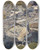 Triptych art skateboard deck of Ernst Schiess Scree With A Patch Of Snow by Ernst Schiess (1872-1919)